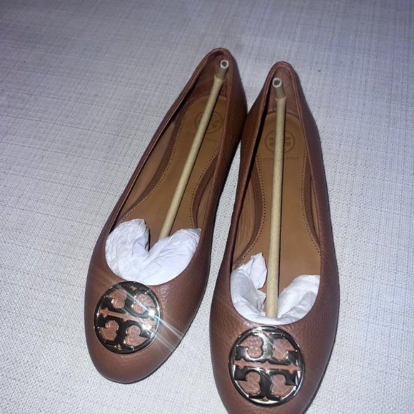 Royal Tan/Gold Chelsea Ballet Flat in Tumbled Leather (ONLY USED TWICE) - Picture 9 of 11